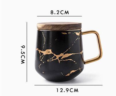 CalmoraCraft™ – Luxury Ceramic Mug Set with Wooden Base