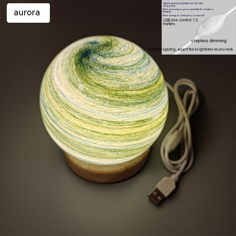 AuroraGlow™ – Wooden Ambient Night Light