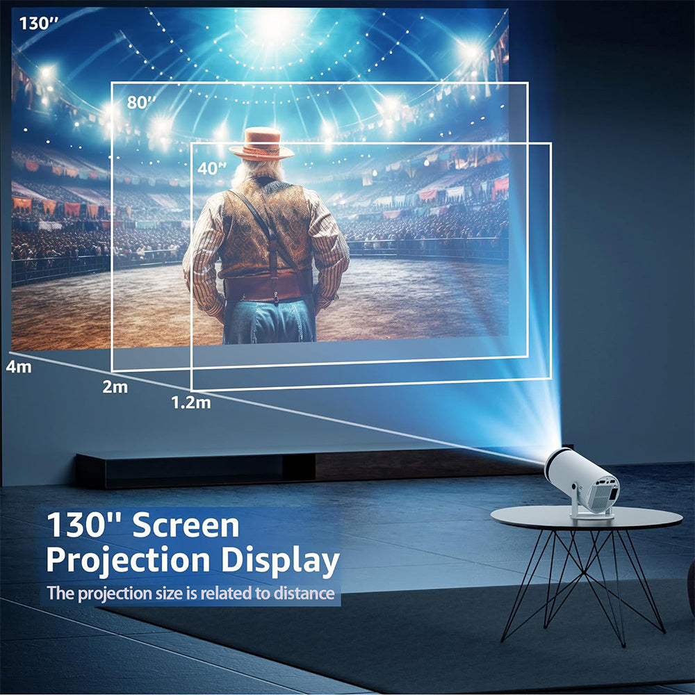"SerenityView™ – 4K Mini Bluetooth Projector for Home Serenity"