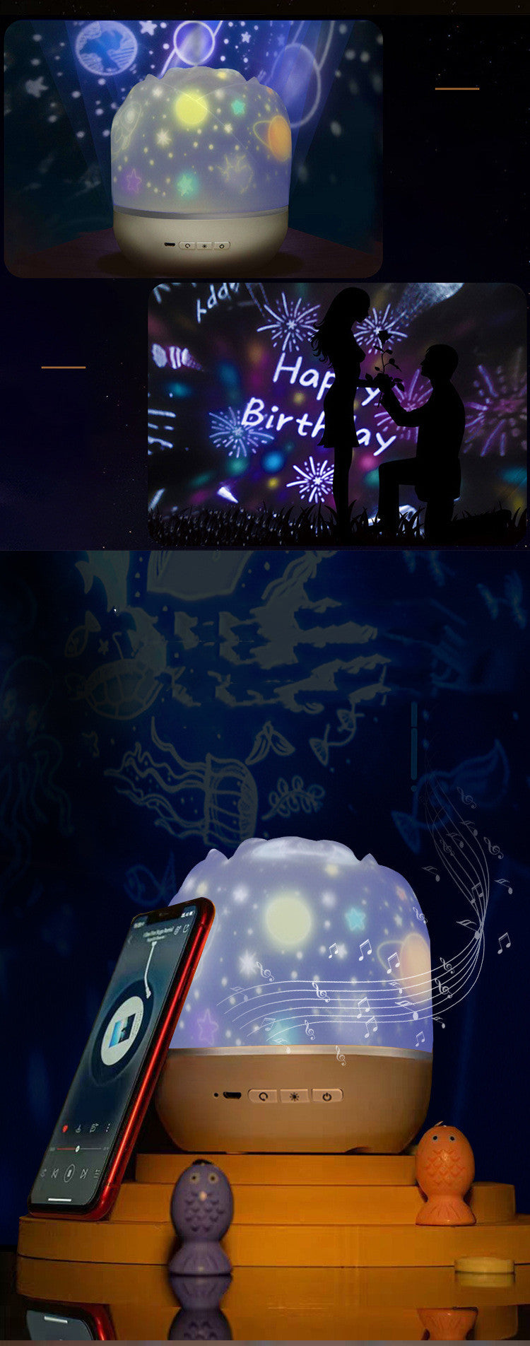 Bluetooth Galaxy Projector Night Light
