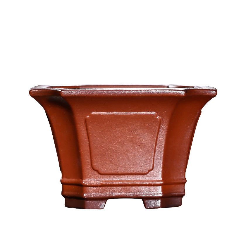 Purple Sand Corner Square Rockery Green Flowerpot