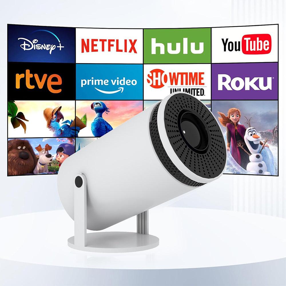 "SerenityView™ – 4K Mini Bluetooth Projector for Home Serenity"